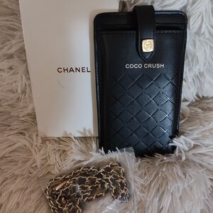 Coco Crush CC Black Crossbody Bag with Gold Accents
